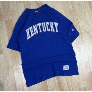 Y2K Kentucky Wildcats Graphic T-Shirt / Embroidered / Blue / Size Medium